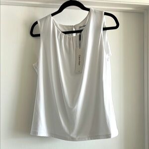 Calvin Klein Suit White Relaxed Sleeveless Top